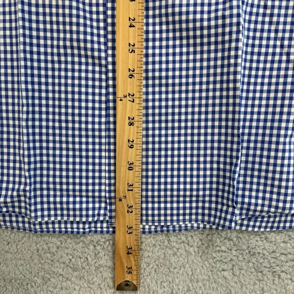 Gitman Bros Shirt Mens 18 34‎ Blue Long Sleeve Button Down Casual USA